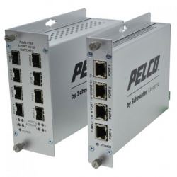 TRANSMISIÓN PELCO PELCO FUMS-FFX4TX4 FUMS-FFX4TX4 | PELCO Switch no administrado, 8 puertos, 100 Mbps, 4 fibra, 4 Cobre, SFP se