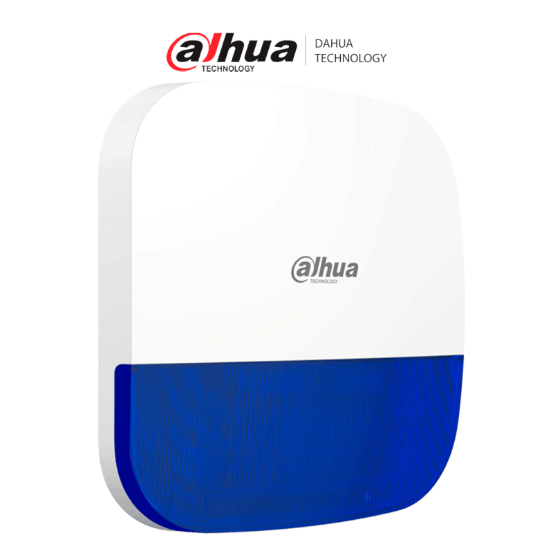 DHI-ARA13-W2 | DAHUA - Sirena con estrobo inalámbrica para exterior, Azul, Potencia: 110dB