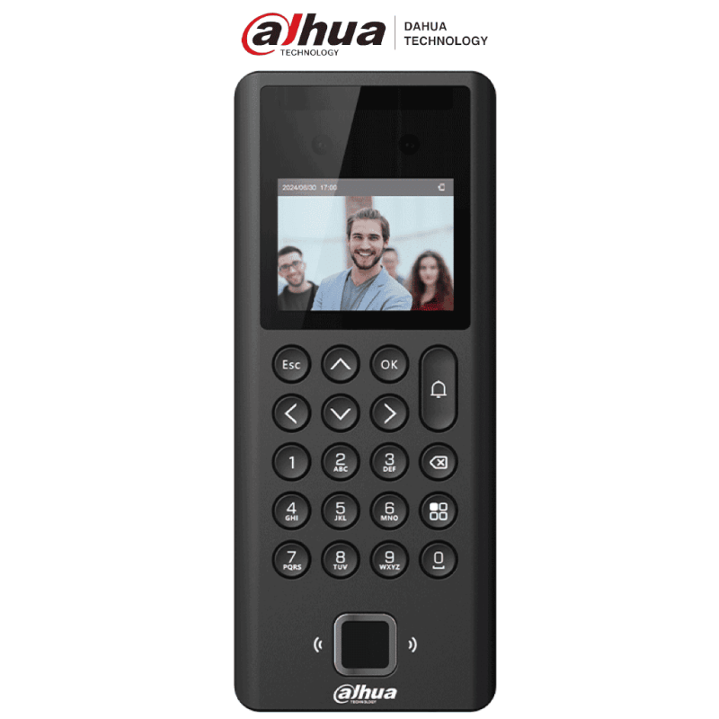 DHI-ASI3204E | DAHUA - Control de acceso y Asistencia con reconocimiento facial con pantalla de 2.4 pulgadas
