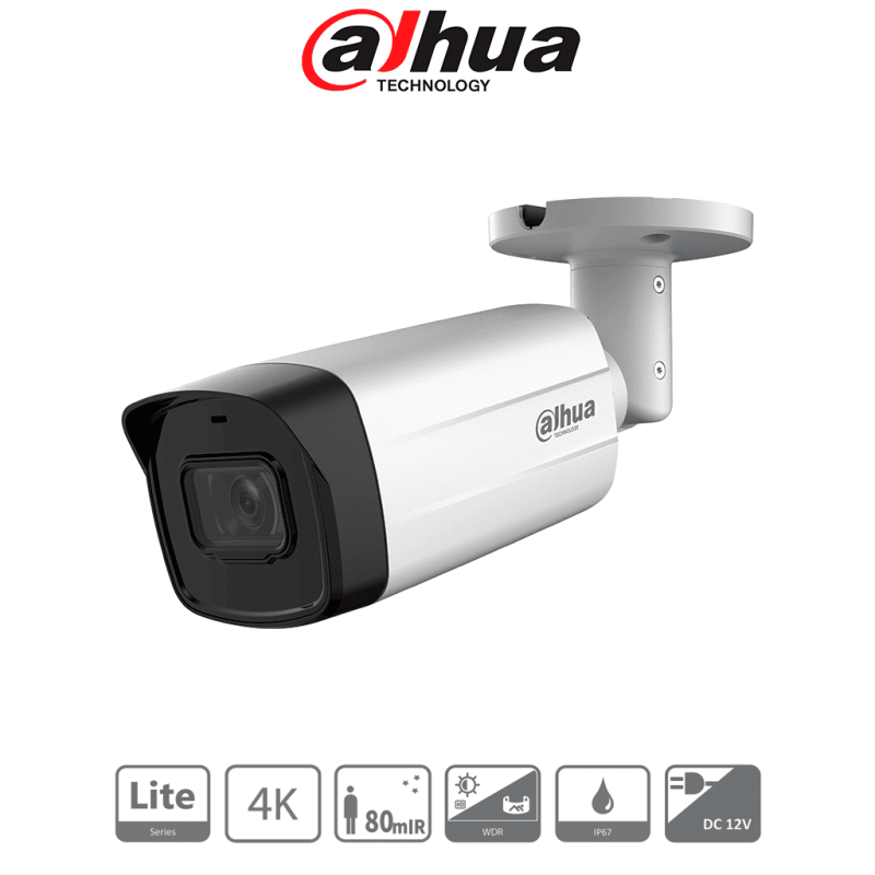 DH-HAC-HFW1801TMN-I8-A-S3 | DAHUA - Camara Bullet 4K/ Tecnología Super Adapt/ Lente de 2.8 mm con Apertura Hasta 106 Grados