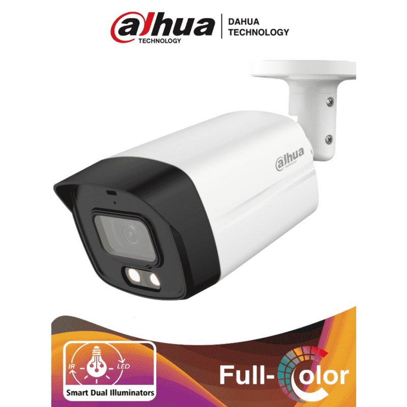 DH-HAC-HFW1239TLMN-IL-A | DAHUA - Camara Bullet de 2 Megapixeles/ Iluminador Dual Inteligente + Full Color/ Lente de 2.8 mm
