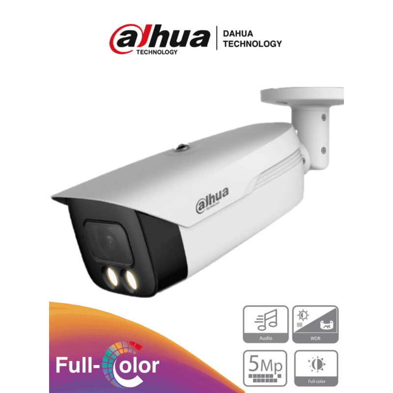 DH-HAC-HFW1509MHN-A-LED-0360B-S2 | DAHUA - Cámara Bullet Full Color de 5 MP con lente de 3.6 mm y micrófono integrado.