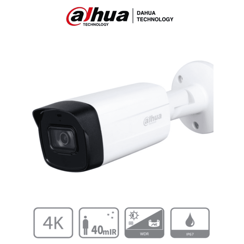 DH-HAC-HFW1801THN-I4 | DAHUA - DH-HAC-HFW1801TH-I4 - Cámara Bullet 4k/ 8 Megapixeles/ Lente de 2.8 mm/ 106 Grados de Apertura
