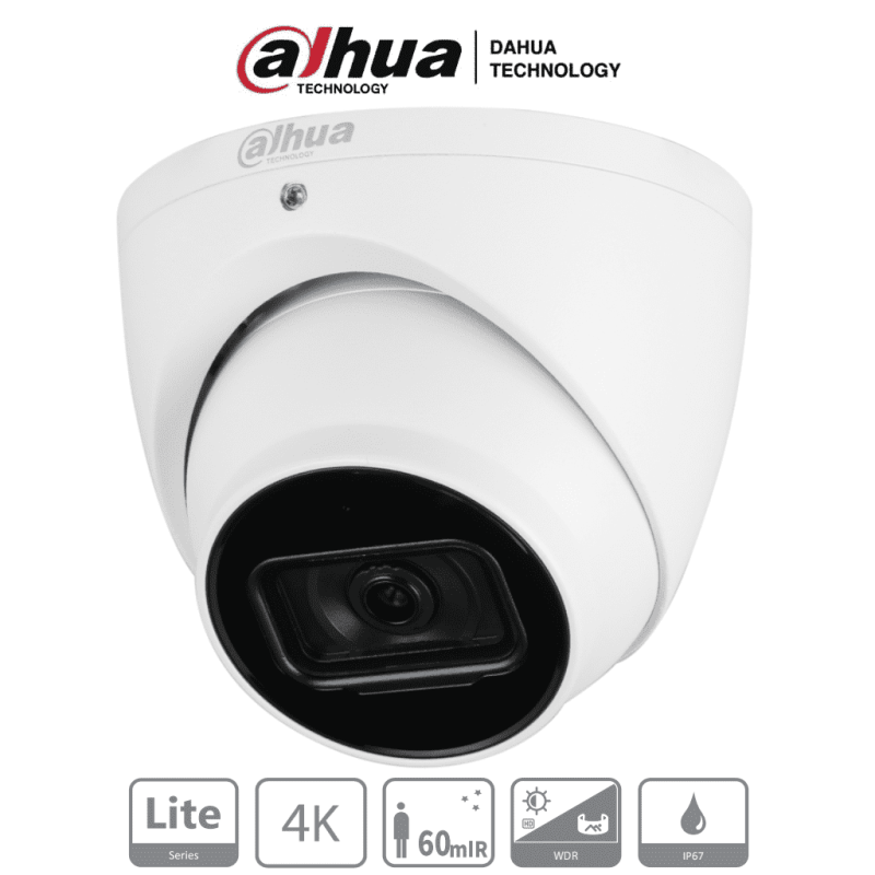DH-HAC-HDW1801TN | DAHUA - Camara Domo 4k/ 8 Megapixeles/ Lente de 2.8mm/ 106 Grados de Apertura/ IR de 60 Metros/ Metalica