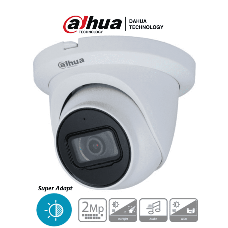 DH-HAC-HDW1231TMQN-A | DAHUA - Camara Domo 1080p Super Adapt/ Lente de 2.8mm/ 107 Grados de Apertura/ Microfono Integrado/ IR
