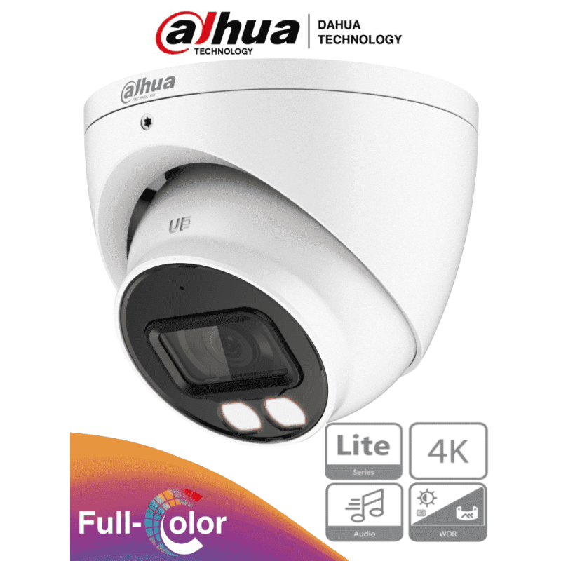 DH-HAC-HDW1809TN-A-LED | DAHUA - Camara Domo Eyeball 4k Full Color/ 8 Megapixeles/ Lente de 2.8 mm/ 106 Grados de Apertura