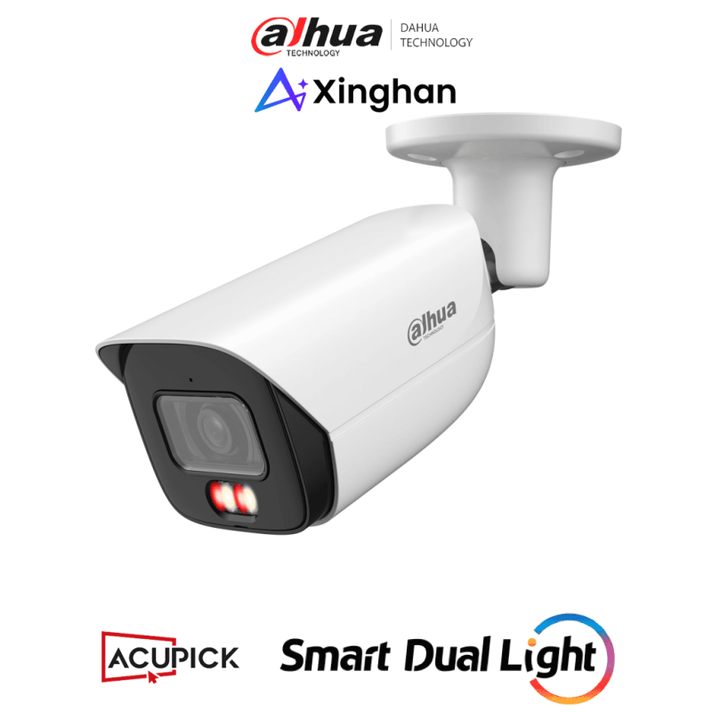 DH-IPC-HFW3849E-AS-IL | DAHUA - Cámara IP Bullet de 8 Megapíxeles con Iluminadores Dual/WizSense/Lente de 2.8 mm/107 Grados de