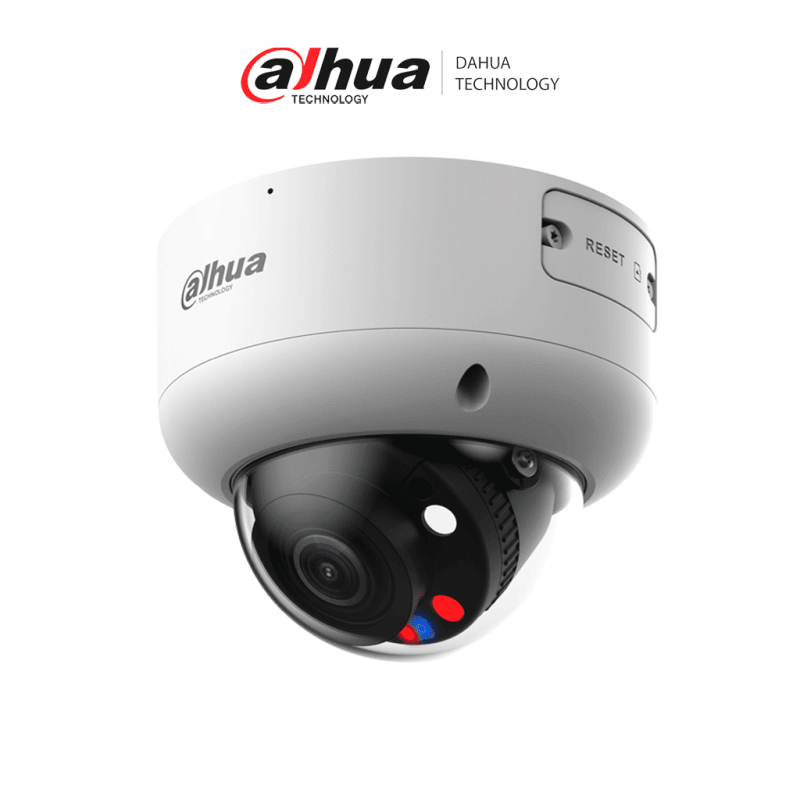 DH-IPC-HDBW3549R1-ZAS-PV | DAHUA - DH-IPC-HDBW3549R1P-ZAS-PV - Camara IP Domo de 5 Megapixeles /TiOC/ Luz azul y roja/ Ilumina