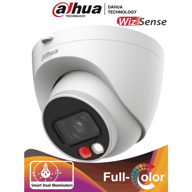 DH-IPC-HDW2249T-S-IL | DAHUA - Cámara IP Domo de 2 Megapixeles/ Con Iluminador Dual Inteligente+Full Color/ WizSense/ Lente de