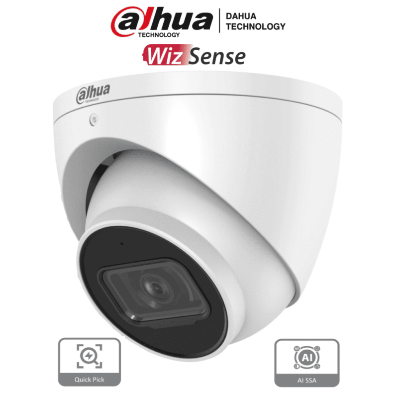 DH-IPC-HDW3441EM-S-S2 | DAHUA - Camara IP Domo de 4 Megapixeles con IA/ WizSense/ Lente de 2.8mm/ 102 Grados de Apertura/ Micr