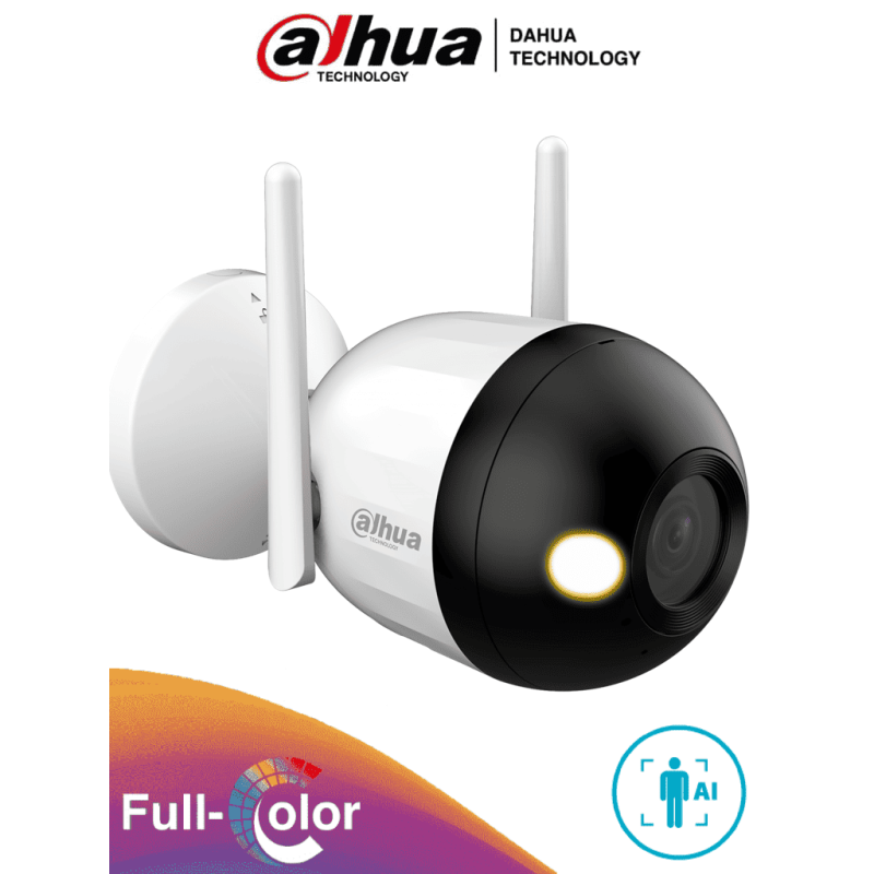 DH-F4C-LED | DAHUA - Cámara IP Bullet Wifi de 4 Megapíxeles/ Full Color/ Microfono Integrado/ 30 Mts de Luz Visible/ Ranura pa