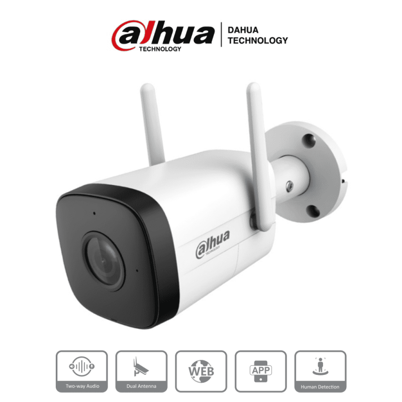 DH-IPC-HFW1230DT-STW | DAHUA - Cámara IP Bullet Wifi de 2 Megapixeles/ Lente de 2.8 mm/ 100 Grados de Apertura