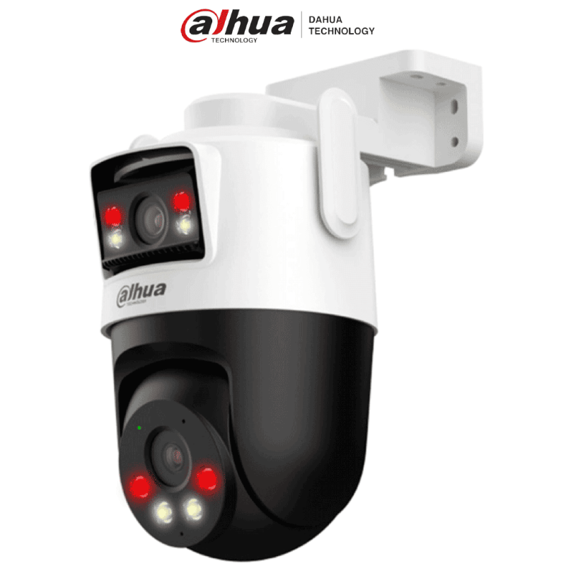 DH-IPC-WPT1339DD-SW-3E2-PV | DAHUA - Cámara IP PT Wifi Dual de 6 MP/ Dos lentes de 3 MP cada uno (fijo y PT), Iluminador Dual