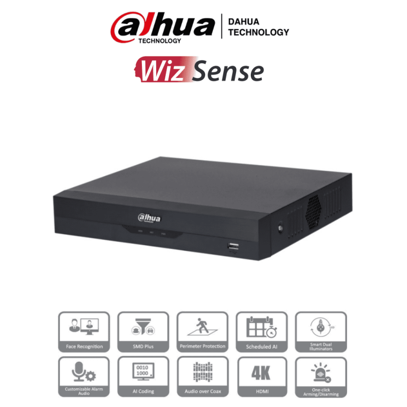 DH-XVR5104HS-4KL-I3 | DAHUA - DVR 4k de 4 Canales y 4 IP o hasta 8 IP.