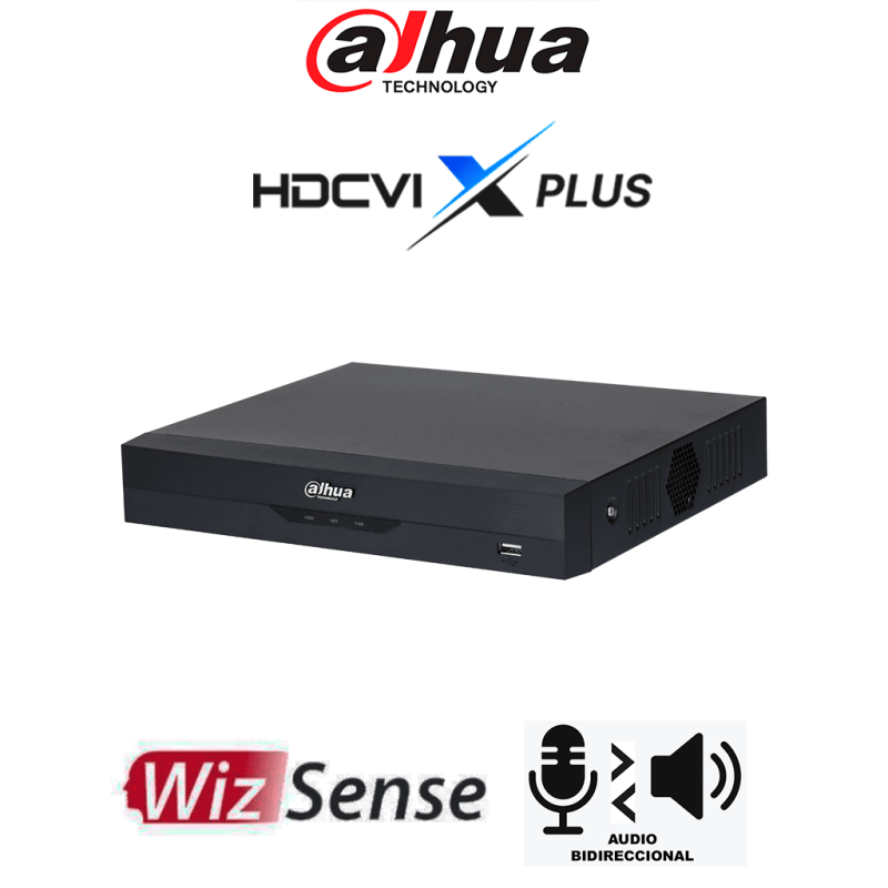 DH-XVR5116HE-I3/T | DAHUA - DVR de 16 Canales 5 MP Lite con WizSense/ Audio Bidireccional/ Soporta 16 Canales HDCVI o Hasta 24