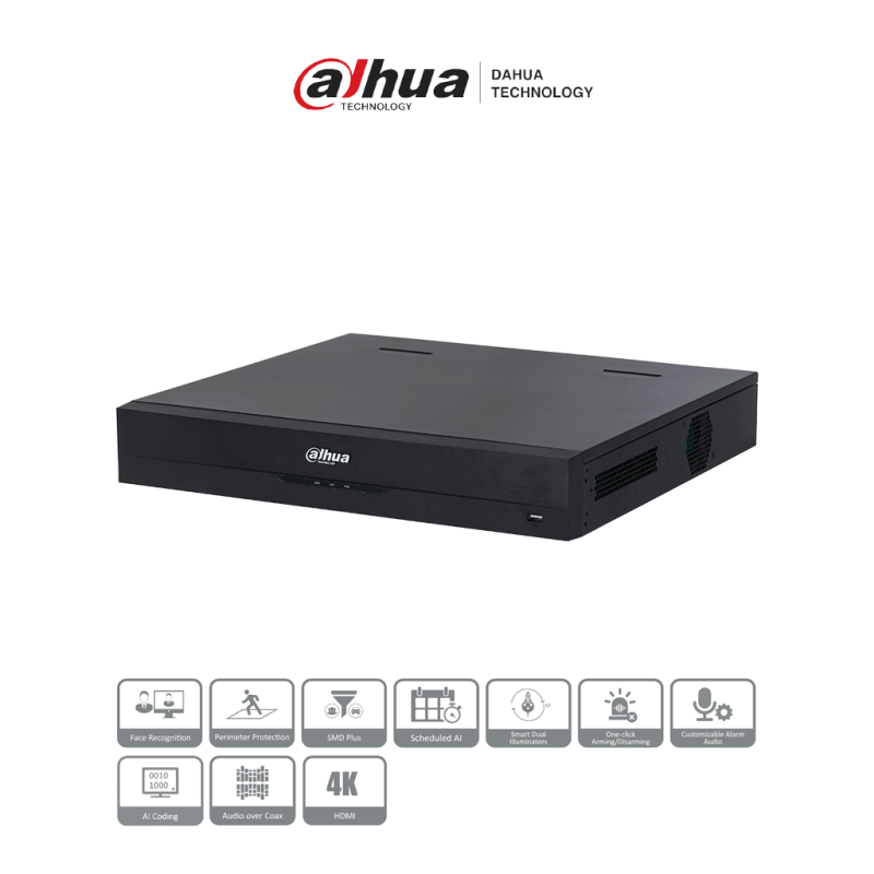 DH-XVR5432L-I3 | DAHUA - DVR de 32 canales 5MP Lite con IA WizSense, H.265+