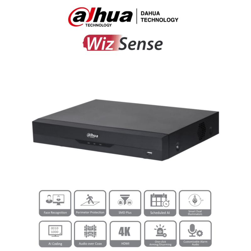 DH-XVR5116H-4KL-I3 | DAHUA - DVR de 16 Canales 4k/ 8 Megapixeles/ WizSense/ IA/ H.265+