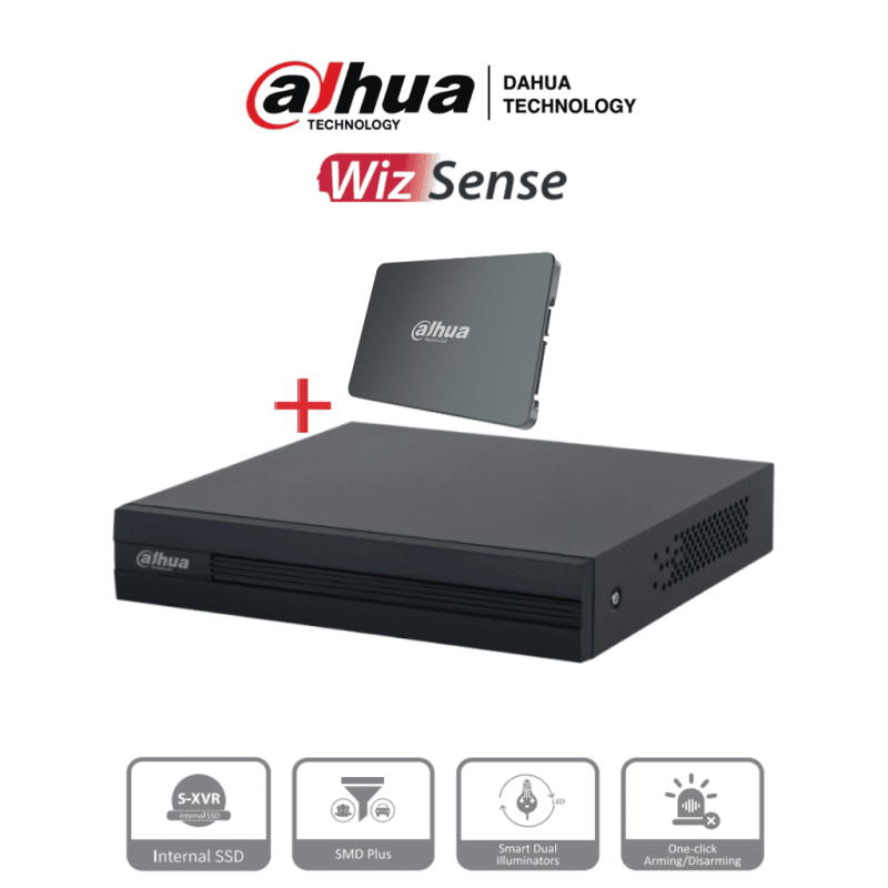 DH-XVR1B08-I-SSD | DAHUA - DVR de 8 canales 1080p Lite/ Con disco SSD de 512GB especial para Videovigilancia/ S-XVR Series/ Wi