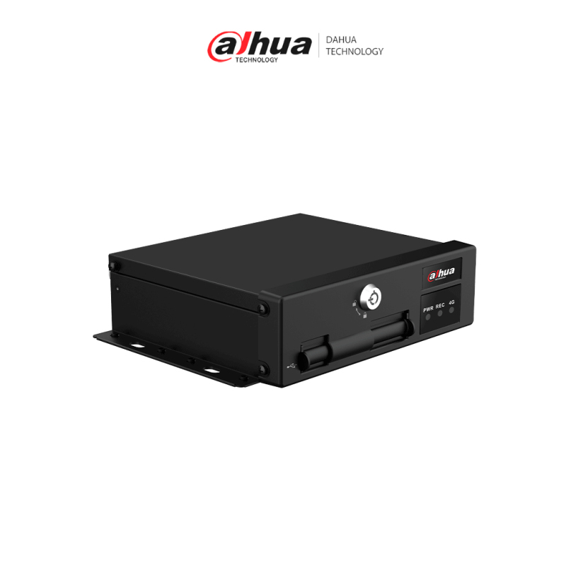 DHI-MXVR1004-GFI | DAHUA - DVR Móvil 4 Canales con Inteligencia Artificial 1080p, 4G, H.265, soporta 2 Tarjetas SD, DSM/ADAS/B