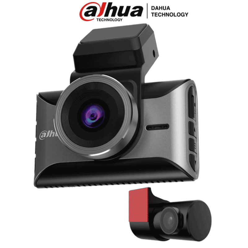 S10 | DAHUA - Dashcam, Equipada con 2 cámaras: frontal (4K) y trasera (1080p), Pantalla de 3 pulgadas