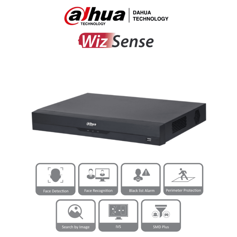 DHI-NVR2216-16P-I2 | DAHUA - NVR de 8 Megapixeles /16 Canales IP/ WizSense/ 4k Con IA/ 16 Puertos PoE