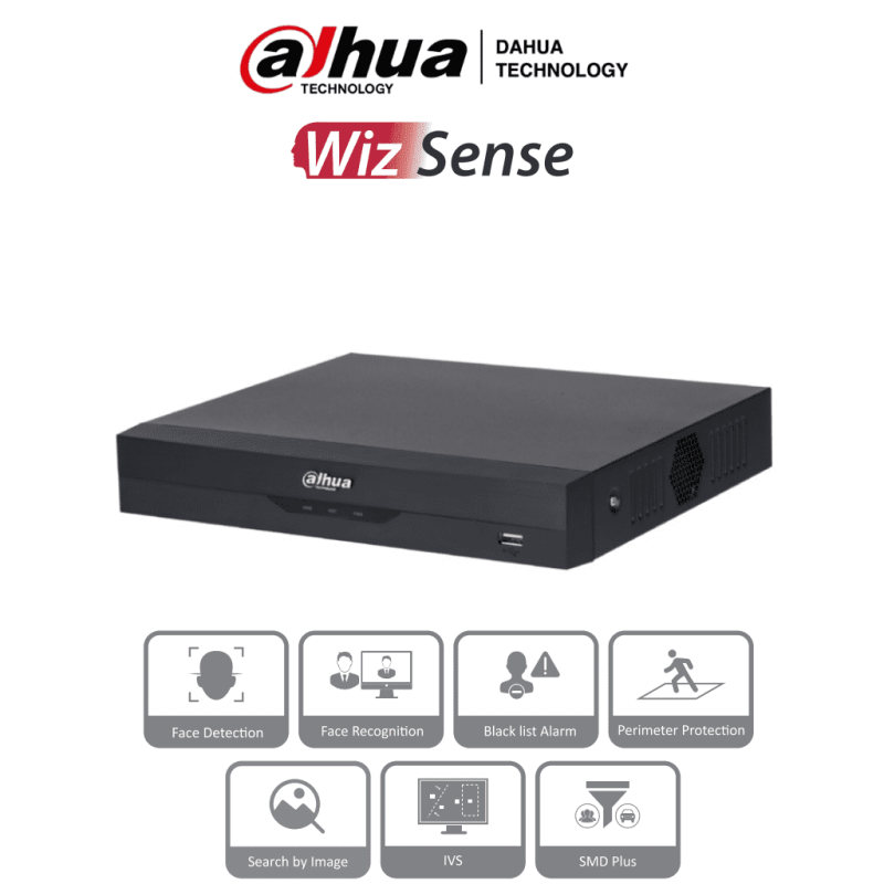 DHI-NVR2104HS-P-I2 | DAHUA - NVR DE 8 Megapixeles/ 4k/ 4 Canales IP/ WizSense/ 4 Puertos Poe/ H265+