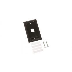 Face Plate COMMSCOPE COMMSCOPE 108258401 M10L-003 | 108258401 | Placa frontal montada al ras tipo L, 1 puerto, color negro - CO