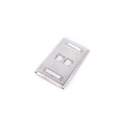 Face Plate COMMSCOPE COMMSCOPE 760072181 M12SP-L | 760072181 | Faceplate de acero inoxidable, 2 puertos - COMMSCOPE.