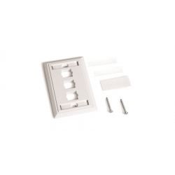 Face Plate COMMSCOPE COMMSCOPE 108168501 M13L-262 | 108168501 | Faceplate para tres puertos, tipo L, color blanco - COMMSCOPE.