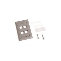 Face Plate COMMSCOPE COMMSCOPE 108168535 M14L-270 | 108168535 | Faceplate para cuatro puertos, tipo L, color gris - COMMSCOPE.