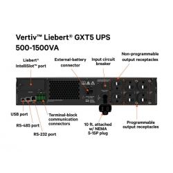 UPS LIEBERT GXT VERTIV GXT5-1000LVRT2UXL GXT5-1000LVRT2UXL | UPS GXT5 1000VA / 1000W 120V On Line Doble Conversion Rack Torre In