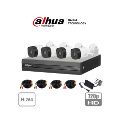 DVR DAHUA DAHUA COOPER XVR1A04KIT COOPER XVR1A04KIT | DAHUA Kit DVR 4 Canales 1 Megapíxel, 4 Cámaras B1a11 1 Megapíxel, H.264,