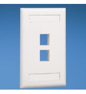 Face Plate PANDUIT PANDUIT NK2FIWY NK2FIWY | Face plate p/ 2 insertos, universal Keystone, hueso, NetKey PANDUIT
