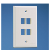 Face Plate PANDUIT PANDUIT NK4FNWH NK4FNWH | Faceplate Netkey, 4 puertos Keystone, blanco, Panduit