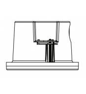 Domo PELCO PELCO IBP3BBAP-EI IBP3BBAP-EI | PELCO Montaje en el techo para las cámaras Sarix Pro 3 y Sarix Enh 3 Environmental Cá