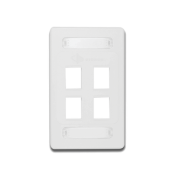  Face Plate SIEMON SIEMON 10GMX-FPS04-02 10GMX-FPS04-02 | Placa de Pared Modular 10G MAX de 4 Salidas, Color Blanco - SIEMON