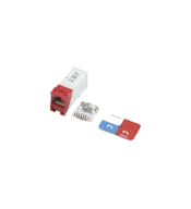 Jacks & Plug SIEMON SIEMON Z6-03 Z6-03| Jack Z-MAX UTP Categoria 6, Montajehíbrido en Placa de Pared (Plano y Angulado), Color R