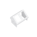 CTE-MXA-02-02| Adaptador para Placa de Pared CT, de dos salidas, Angulado, color blanco - SIEMON