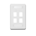 10GMX-FPS04-02B| Placa de Pared Modular 10G MAX de 4 Salidas, Color Blanco,Version ecológica sin empaque) - SIEMON