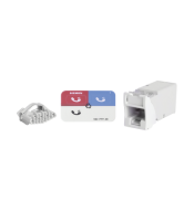 Jacks & Plug SIEMON SIEMON Z6A-02 Z6A-02| Jack Z-MAX Cat6A, UTP, Montajehíbrido en Placa de Pared (Plano y Angulado), Color Blan