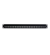 Patch Panels SIEMON SIEMON Z6AS-PNL-24K Z6AS-PNL-24K| Patch Panel Z-MAX, Categoria 6A, Blindado, de 24 puertos, Plano, 1UR - SIE