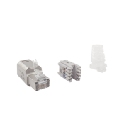 Jacks & Plug SIEMON SIEMON ZP1-6AS-00S ZP1-6AS-00S| Plug RJ45 Cat6A Blindado, terminación en Campo, Compatible Todas las Categor