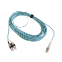 FJ2-LCSC5L-10AQ| Jumper de Fibra Óptica Multimodo 50/125 XGLO OM3, LC-SC Duplex, OFNR, Color Aqua, 10 Metros - SIEMON