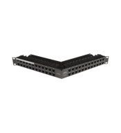Patch Panels SIEMON SIEMON Z6AS-PNLA-U48K Z6AS-PNLA-U48K| Patch Panel Z-MAX Categoria 6A, Blindado, de 48 puertos, Angulado, 1UR