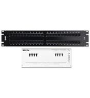 Patch Panels BELDEN BELDEN AX103259 AX103259 | Panel de parcheo Cat 5E, HD-110, 48 puertos, 2U, Negro - BELDEN.