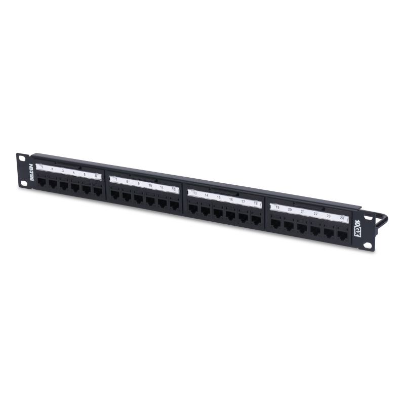 RV6PPF1U24BK | PATCH PANEL REVCONNECT BELDEN RV6PPF1U24BK CAT6 24 ...