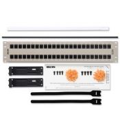 Patch Panels BELDEN BELDEN AX103256 AX103256 | Panel de parcheo 10GX KeyConnect, 48 puertos, 2U, Acero, color titanio - BELDEN