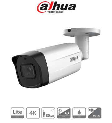 DH-HAC-HFW1801TMN-I8-A-S3 | DAHUA - Camara Bullet 4K/ Tecnología Super Adapt/ Lente de 2.8 mm con Apertura Hasta 106 Grados
