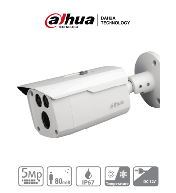 DH-HAC-HFW1500DN-0360B | DAHUA - Camara Bullet de 5 Megapixeles/ Metalica/ Lente de 3.6 mm/ 92 Grados de Apertura