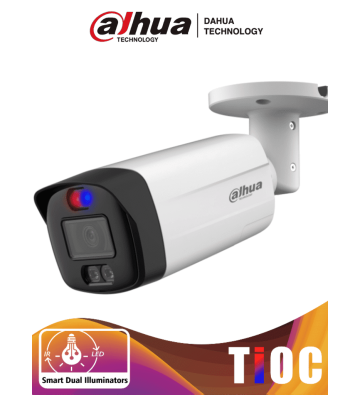 DH-HAC-ME1509THN-A-PV-0280B-S2 | DAHUA - Camara Bullet TioC de 5 Megapixeles/ Iluminador Dual Inteligente+Disuasión Activa con